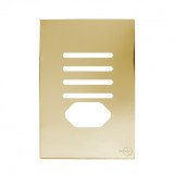 Placa p/ 4 Interruptores + Tomada (especial) 4x2 - Novara Glass Dourado